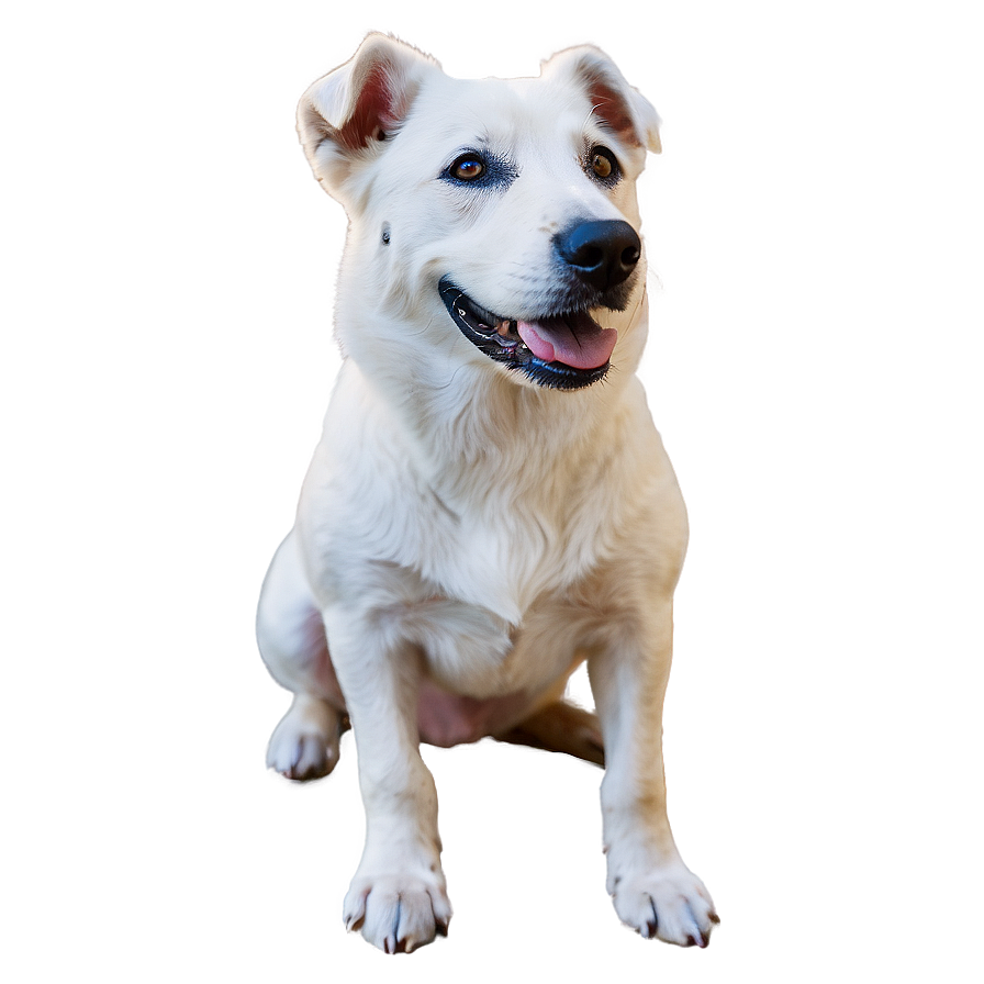 Relaxed White Dog Png 06262024 PNG image