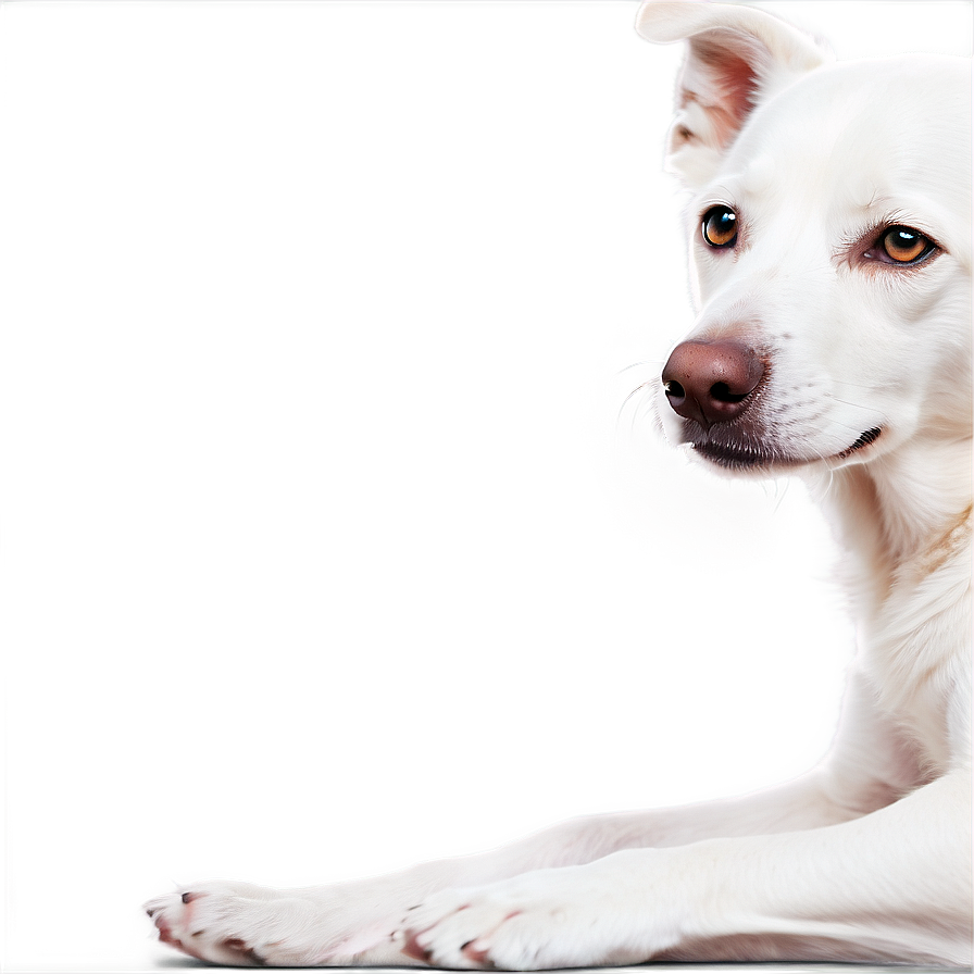 Relaxed White Dog Png 06262024 PNG image