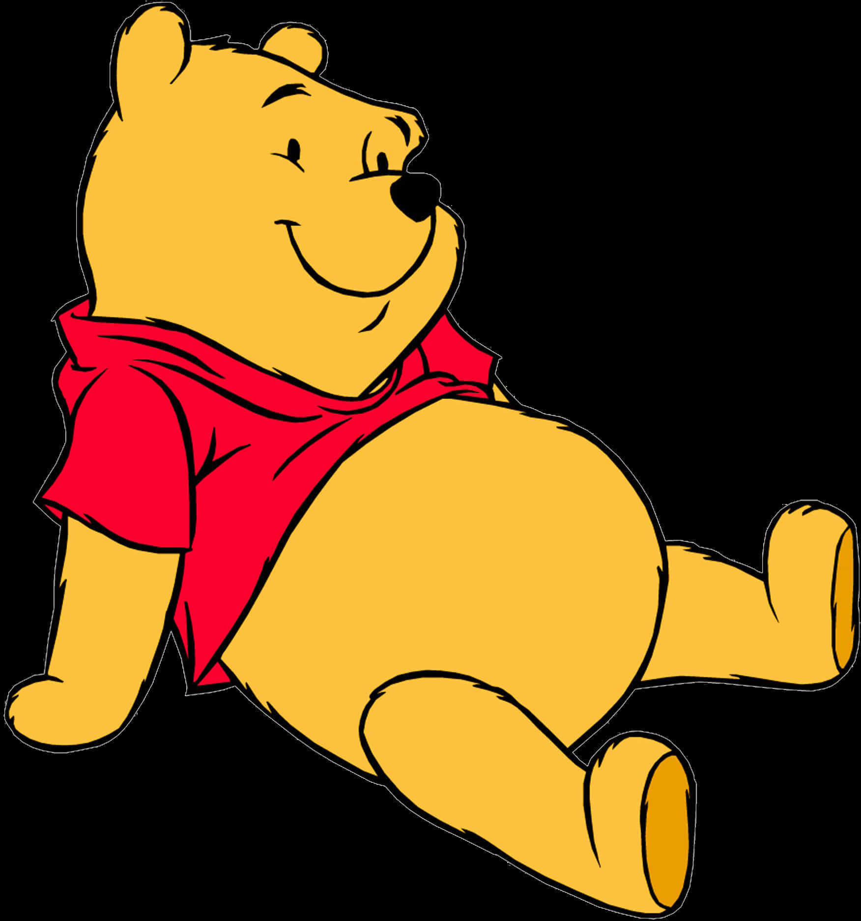 Relaxed Winnie The Pooh PNG image