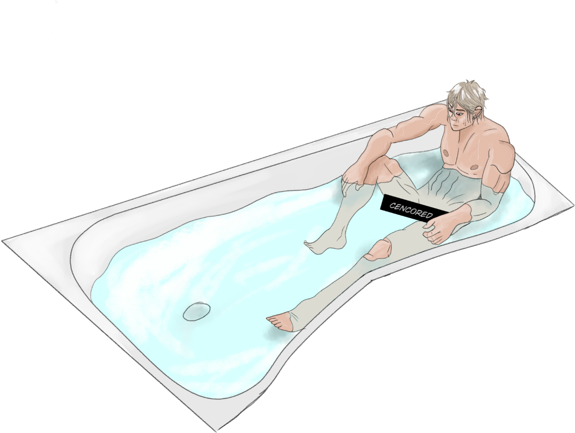Relaxing Bath Time Illustration PNG image