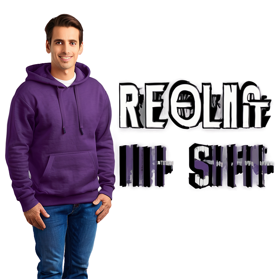 Relaxing Purple Hoodie Template Png Sgf PNG image