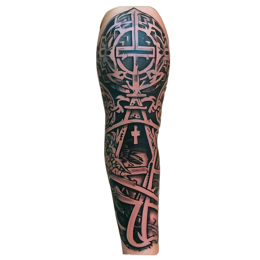 Religious Sleeve Tattoo Png Bvp3 PNG image