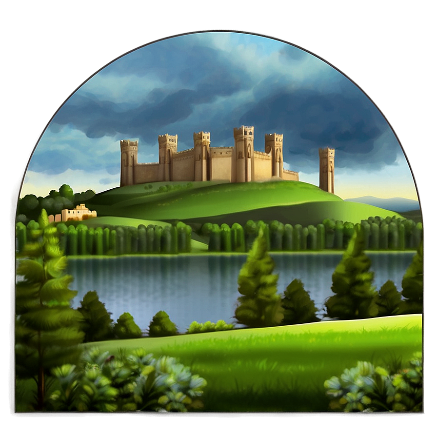 Renaissance Landscape Art Png 2 PNG image