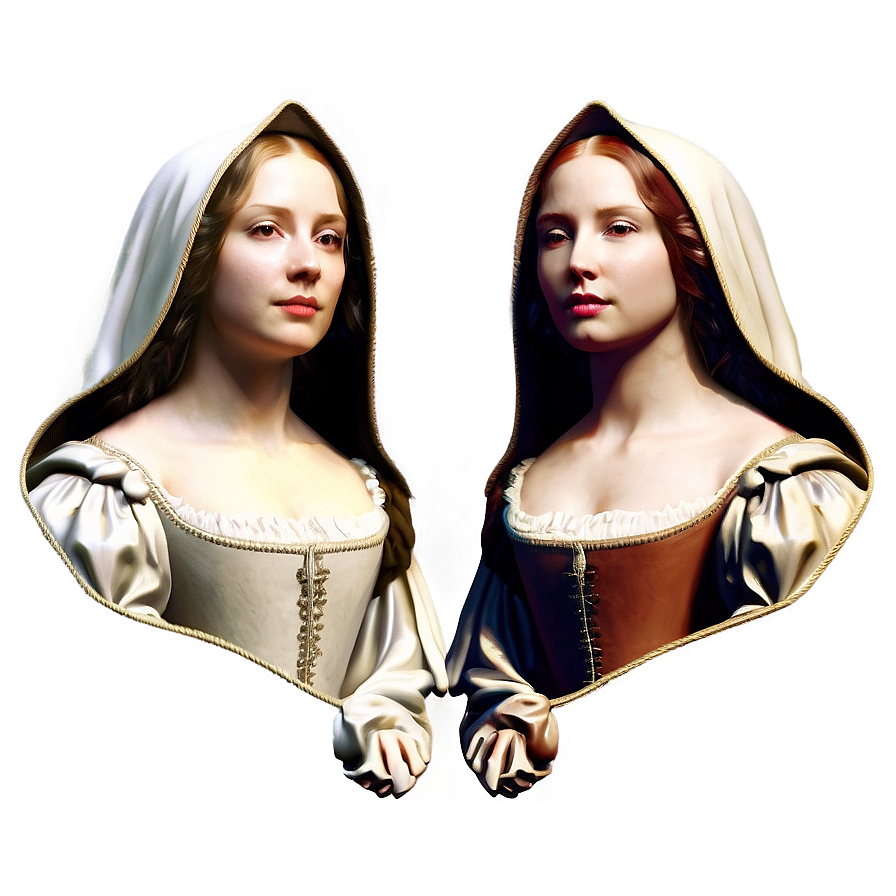 Renaissance Woman Portrait Png Epa PNG image