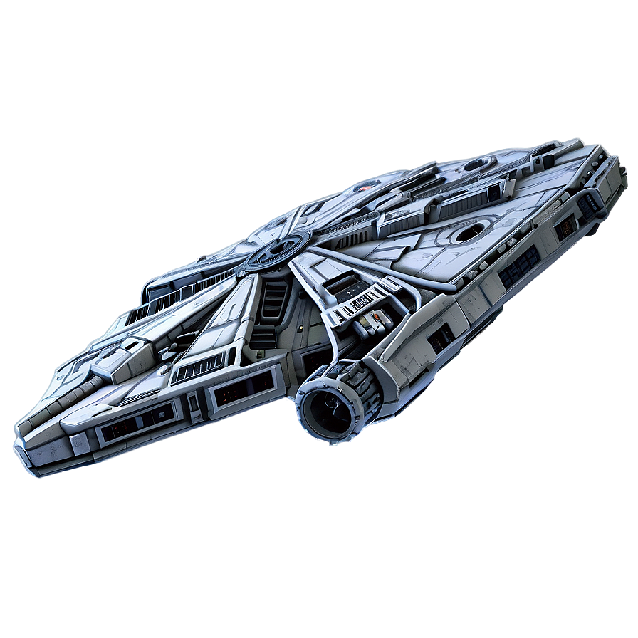 Rendered Millennium Falcon Image Png Kfq21 PNG image