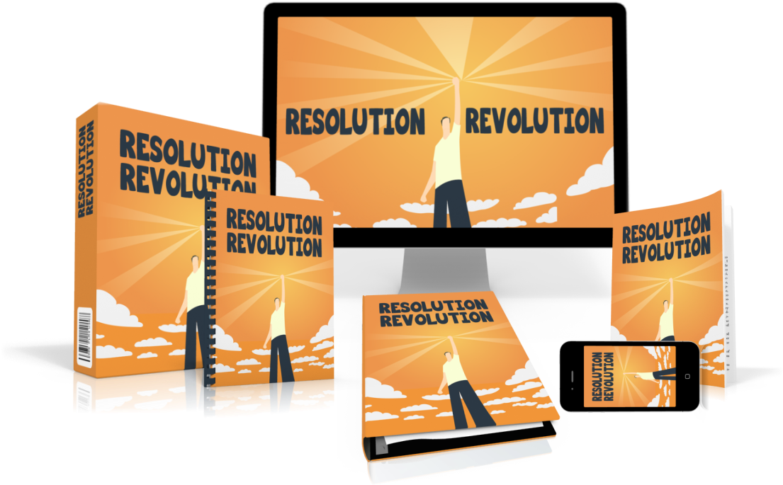 Resolution Revolution Multi Platform Mockup PNG image