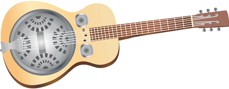 Resonator Guitar Illustration PNG image