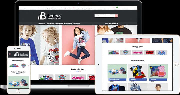 Responsive Design Best Trend Clothing Website PNG image