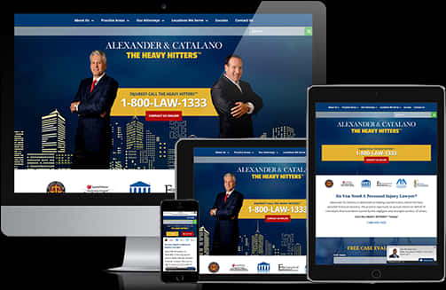 Responsive Law Firm Website Design PNG image