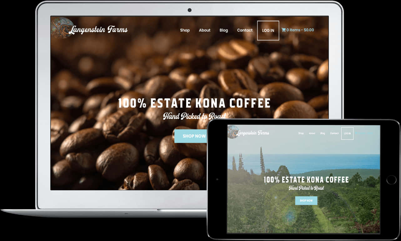 Responsive Web Design Kona Coffee PNG image