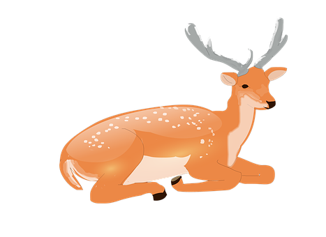 Resting Animated Deer PNG image