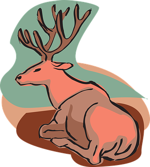 Resting Deer Illustration.png PNG image