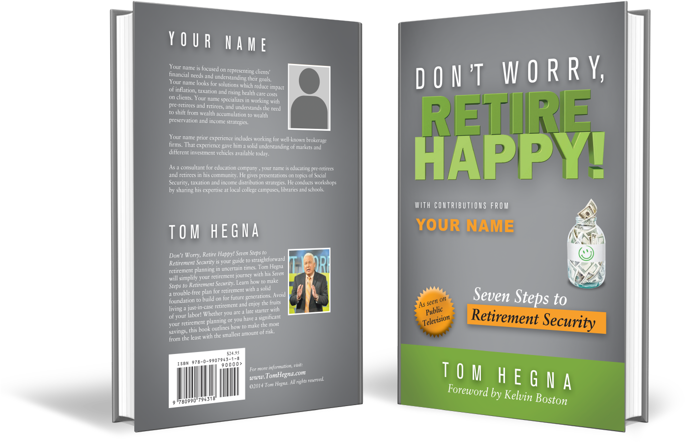 Retire Happy Book Cover PNG image