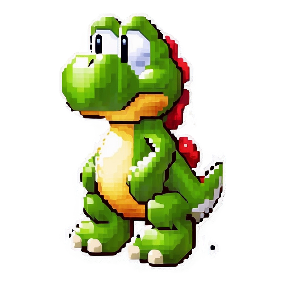 Retro 8-bit Yoshi Png Mcv13 PNG image