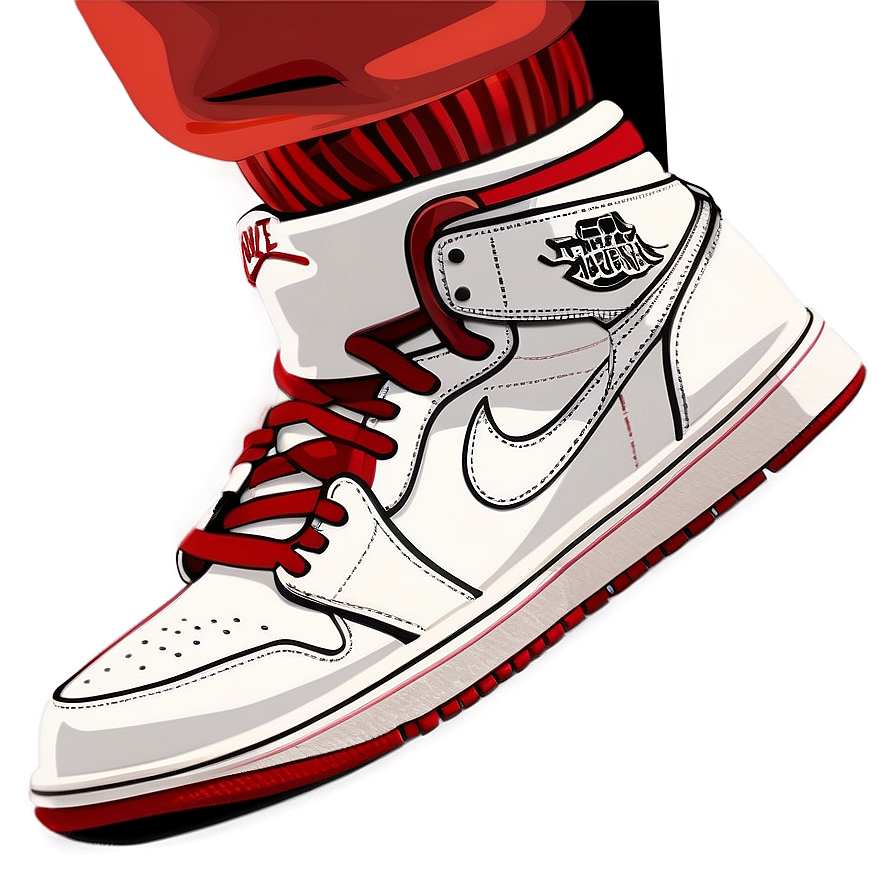 Retro Air Jordan 1 Illustration Png 2 PNG image