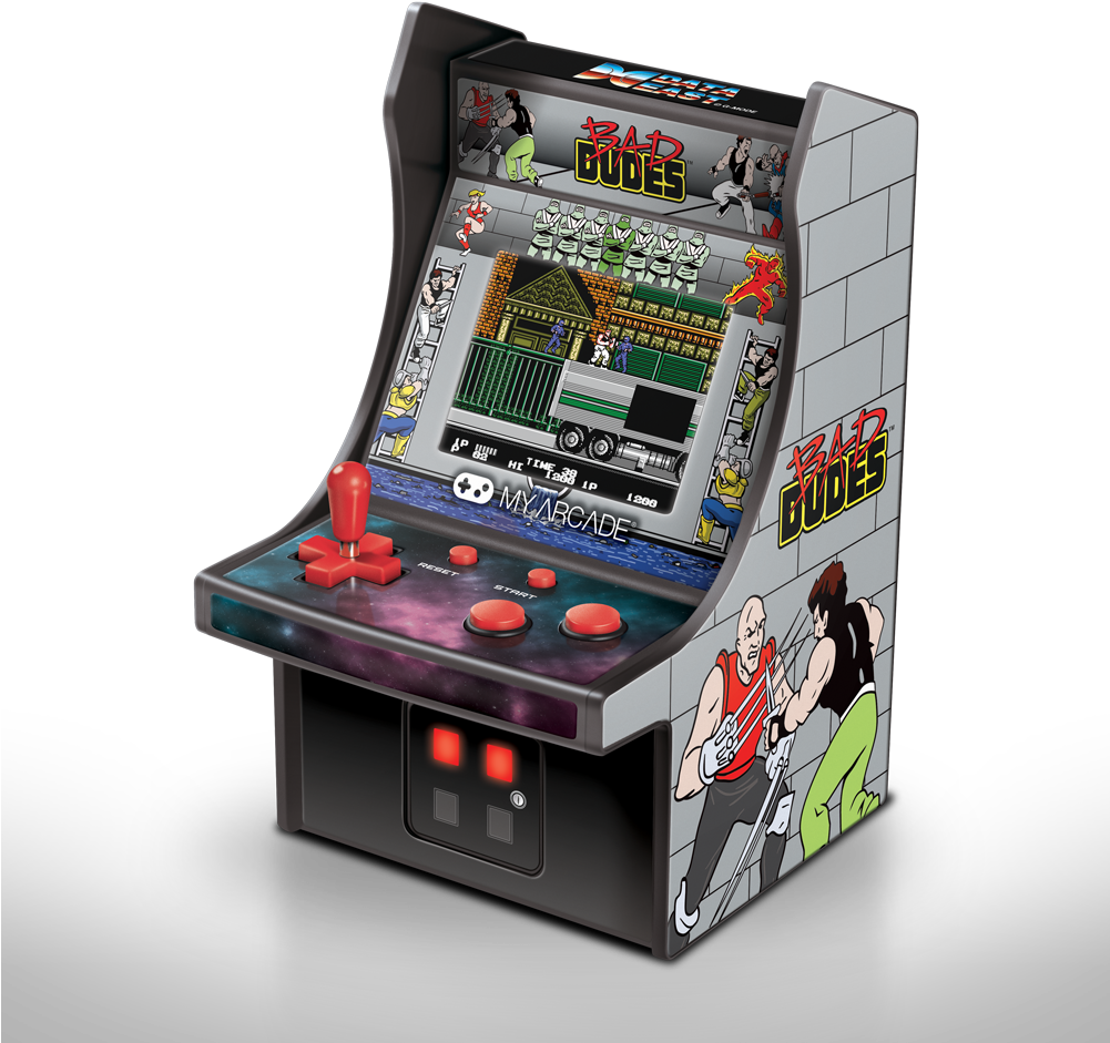 Retro Bad Dudes Arcade Machine PNG image