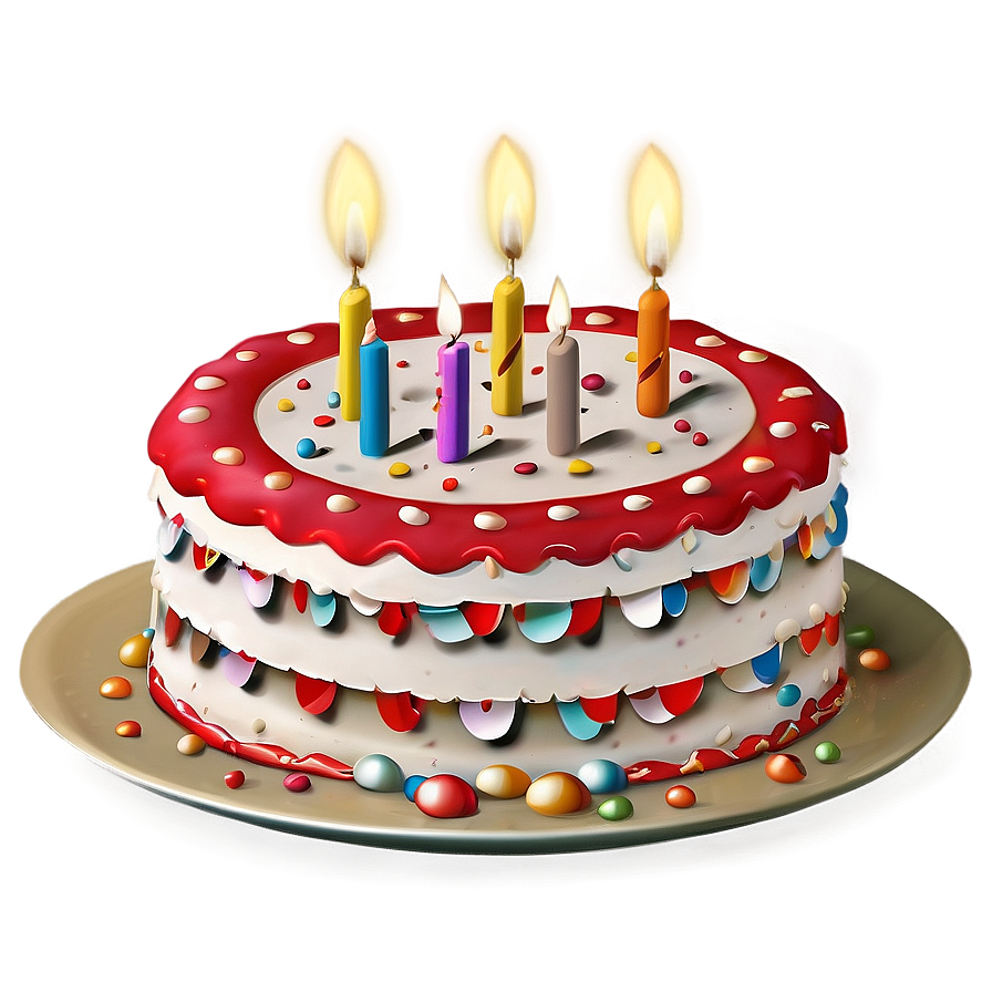 Retro Birthday Cake Png 05042024 PNG image