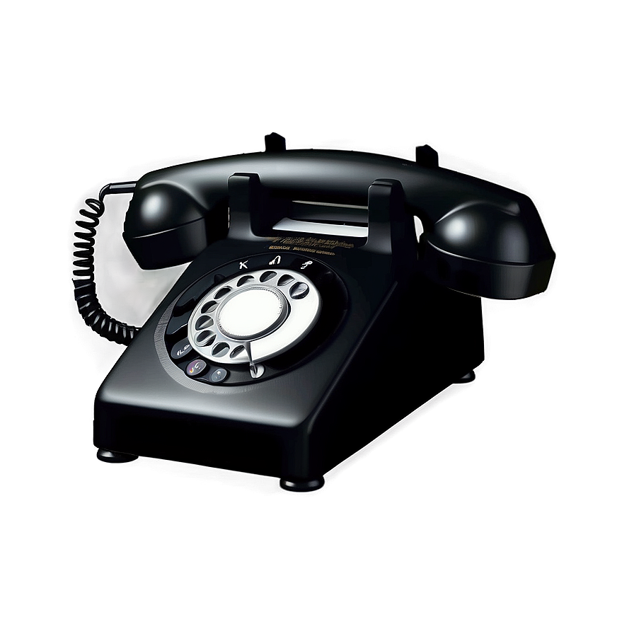 Retro Black Phone Png 20 PNG image