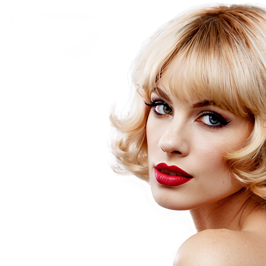 Retro Blonde Bangs Png 60 PNG image