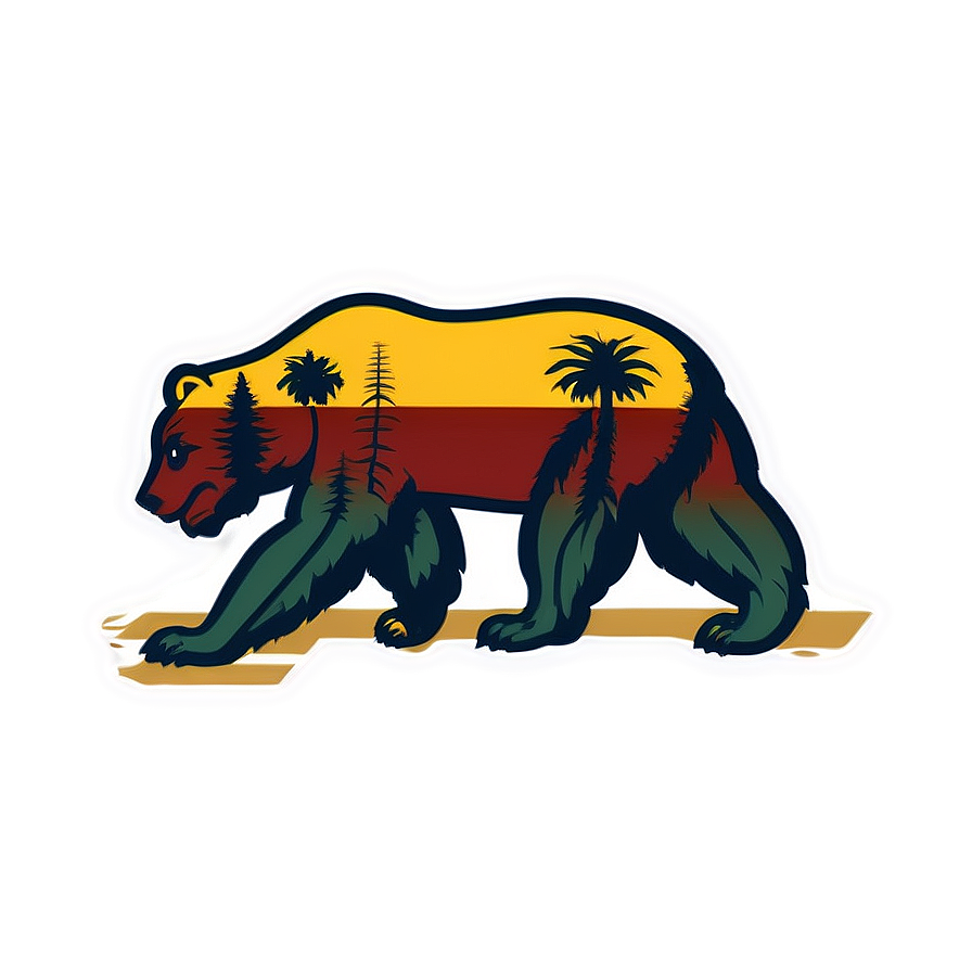 Retro California Bear Emblem Png 97 PNG image