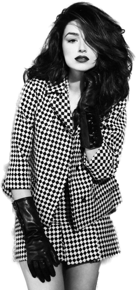 Retro_ Checkered_ Fashion_ Photoshoot PNG image