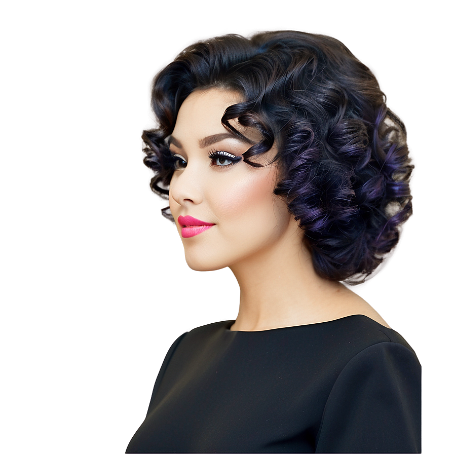 Retro Chic Perm Hair Png Irc PNG image