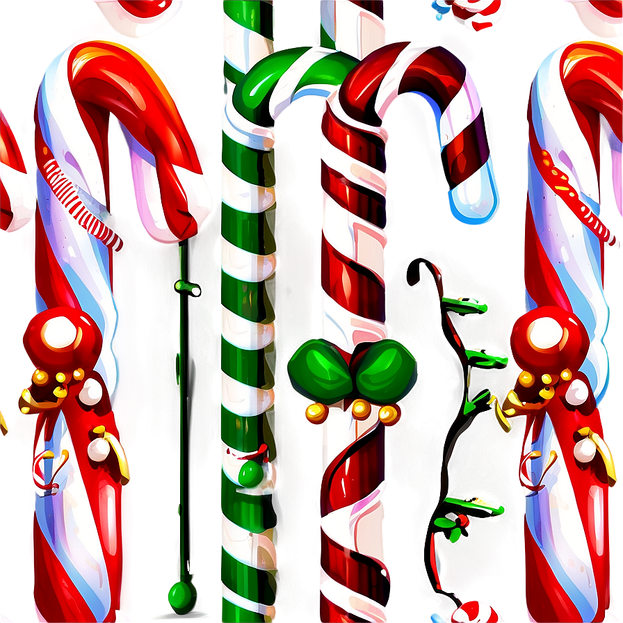 Retro Christmas Candy Cane Png 6 PNG image