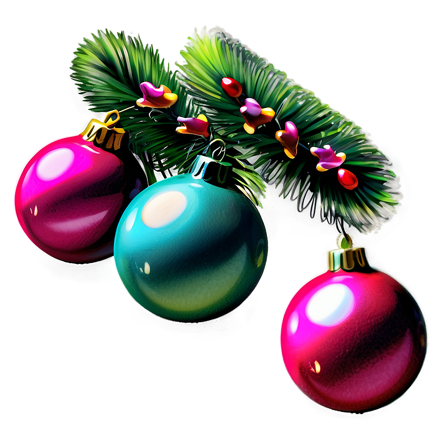 Retro Christmas Decorations Png 06252024 PNG image