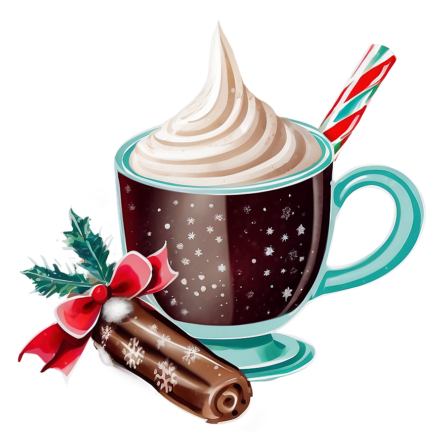 Retro Christmas Hot Chocolate Png 06252024 PNG image