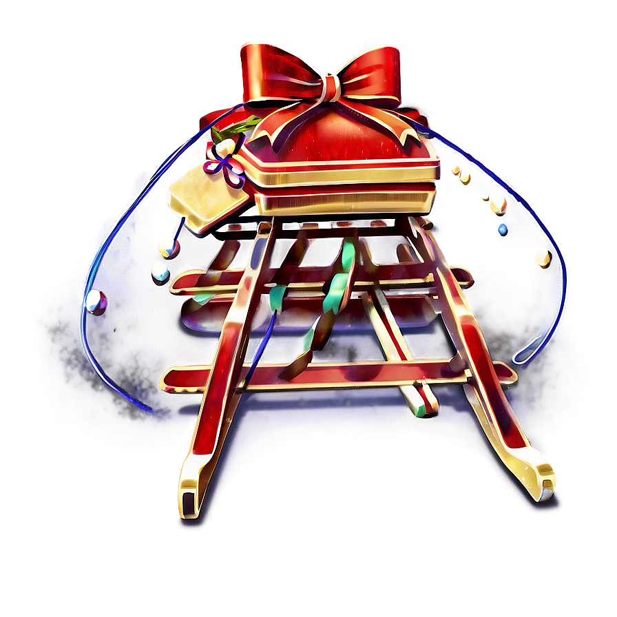 Retro Christmas Sled Png 88 PNG image