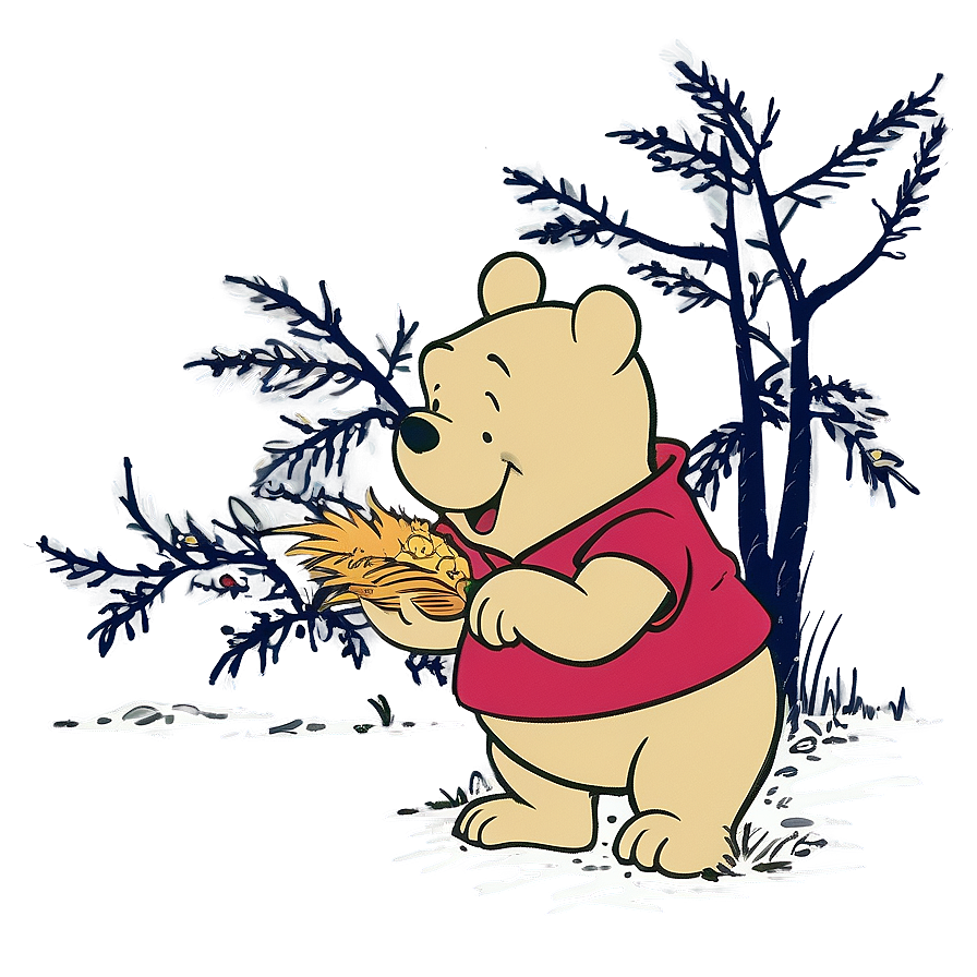 Retro Classic Pooh Bear Fall Png Aiy89 PNG image