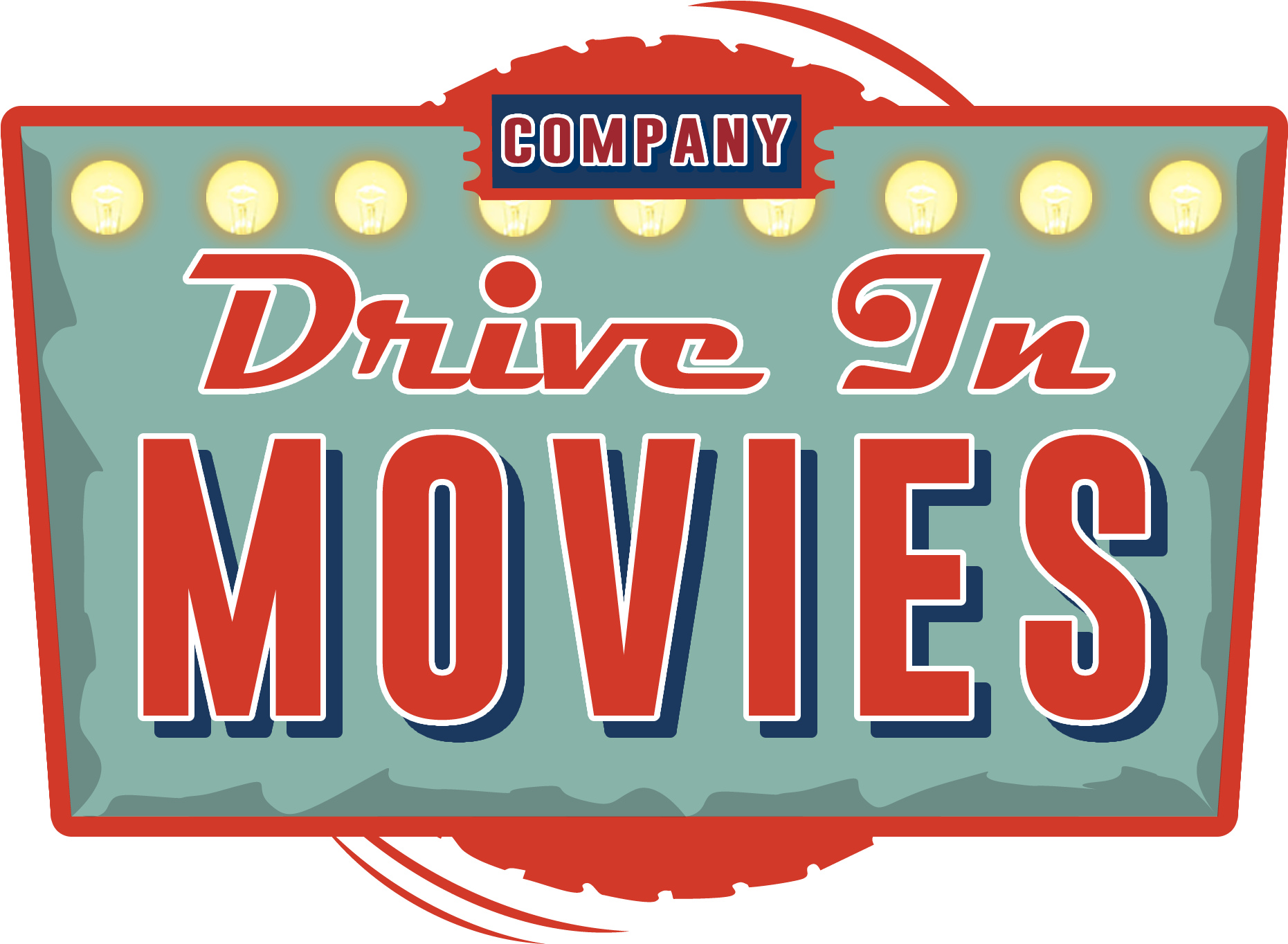 Retro Drive In Movies Sign PNG image