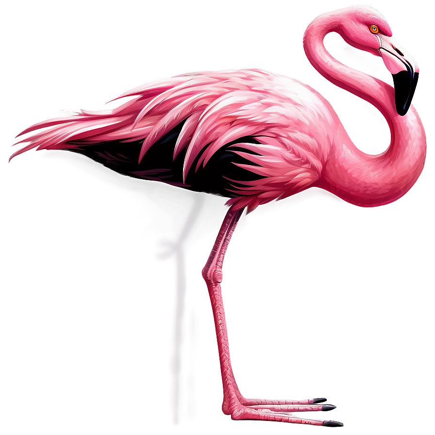 Retro Flamingo Illustration Png Qvy PNG image