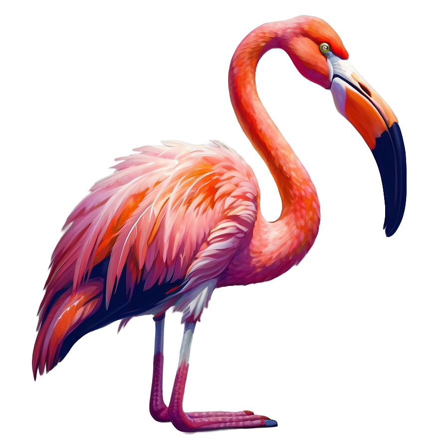 Retro Flamingo Poster Png Ami5 PNG image