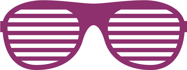 Retro Futuristic Shutter Shades PNG image