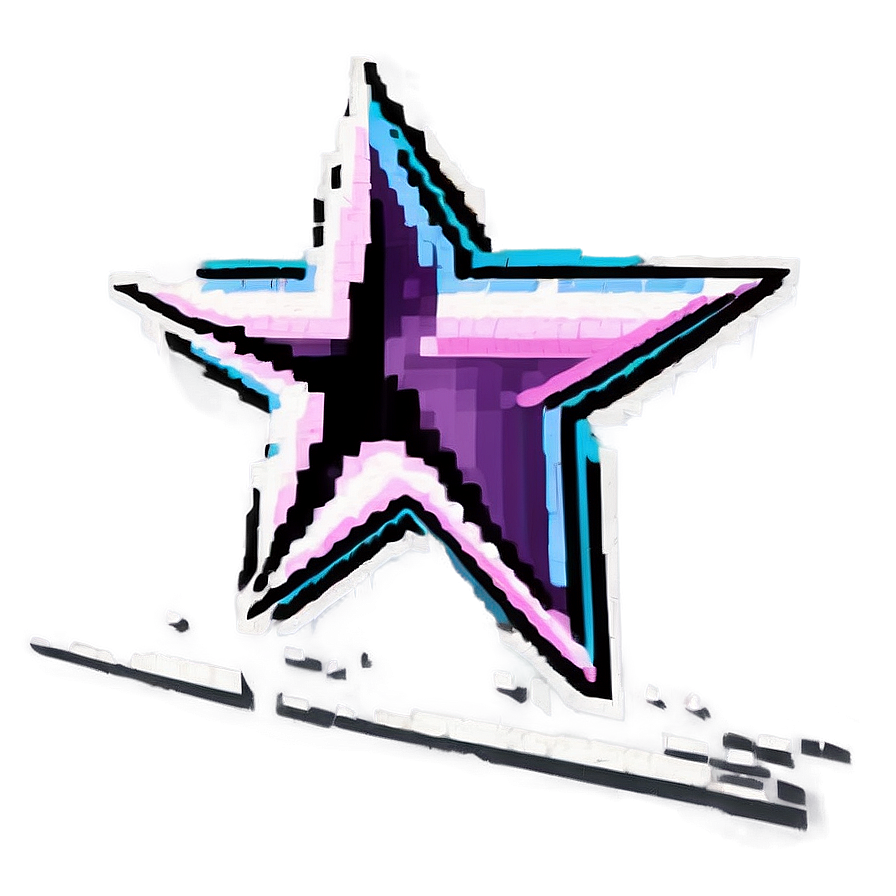 Retro Gaming Pixel Star Png Yix38 PNG image