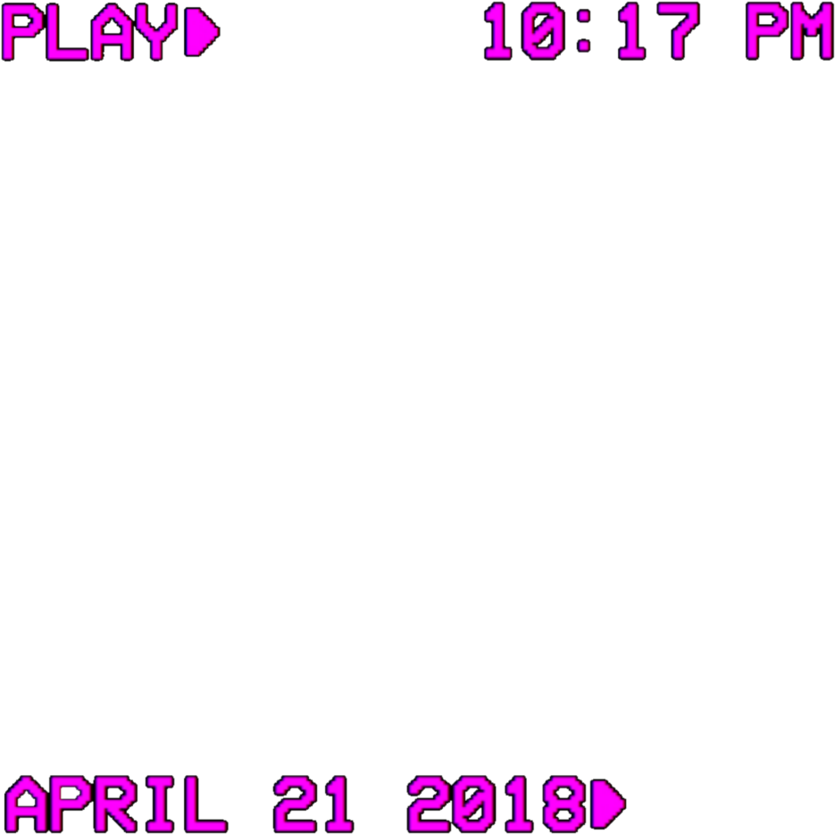 Retro Glitch Date Display PNG image