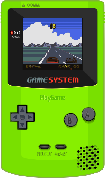 Retro Handheld Racing Game PNG image