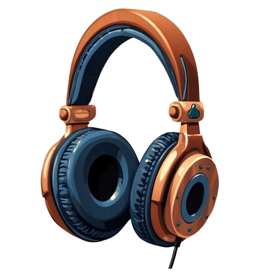 Retro Headphones Clipart Png Rlv PNG image