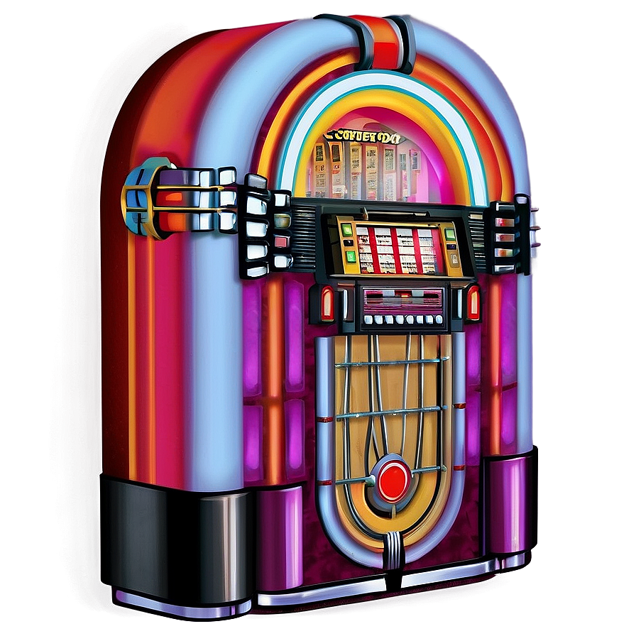 Retro Jukebox Design Png Tya PNG image