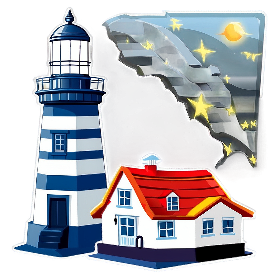 Retro Lighthouse Png 17 PNG image