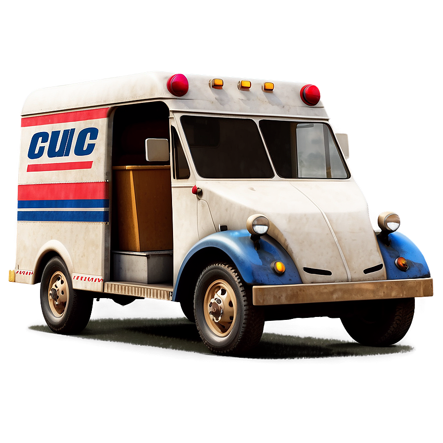 Retro Mail Truck Sketch Png Xuj89 PNG image