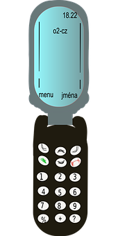 Retro Mobile Phone Illustration PNG image