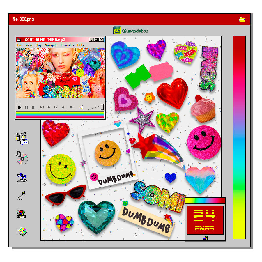 Retro Music Player Desktop PNG image