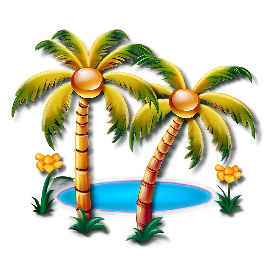 Retro Palm Tree Emoji Png 95 PNG image