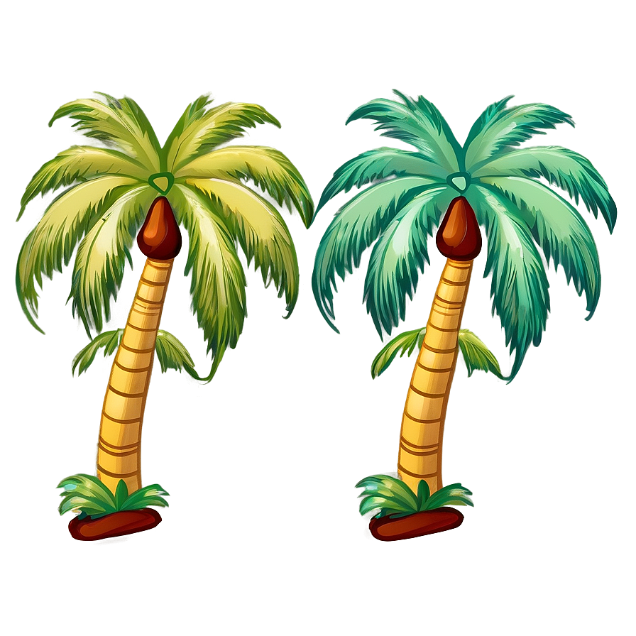 Retro Palm Tree Emoji Png Jay PNG image