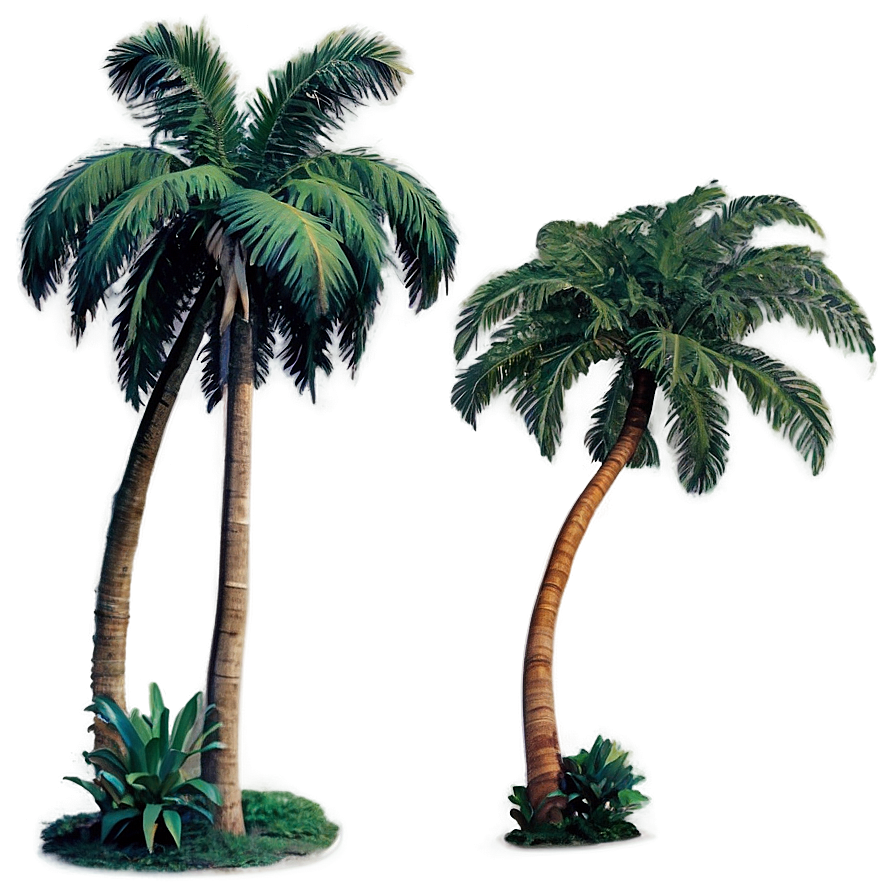 Retro Palm Trees Png 05042024 PNG image