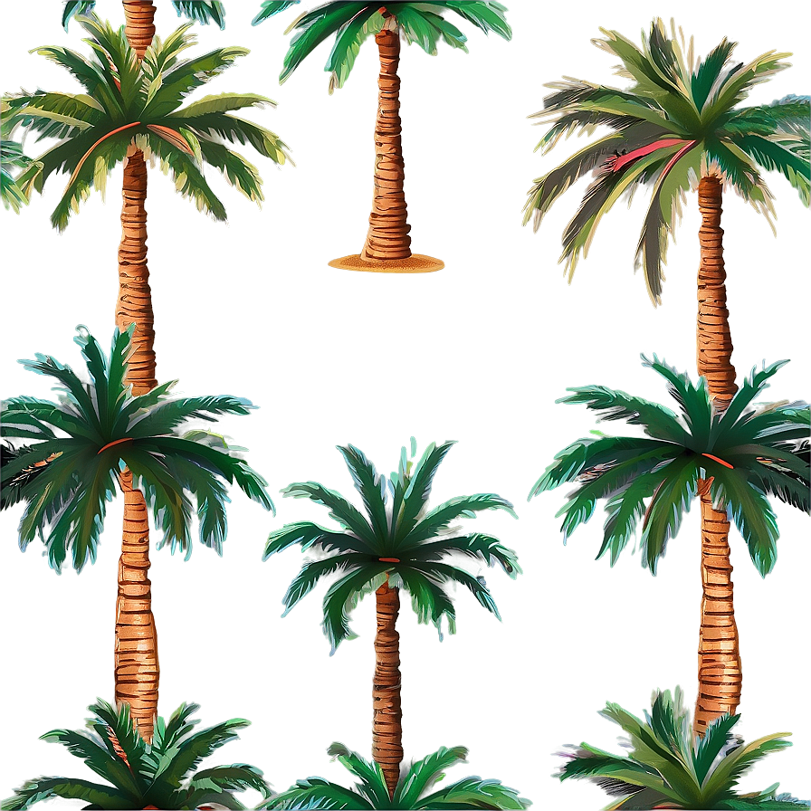 Retro Palm Trees Png 05042024 PNG image