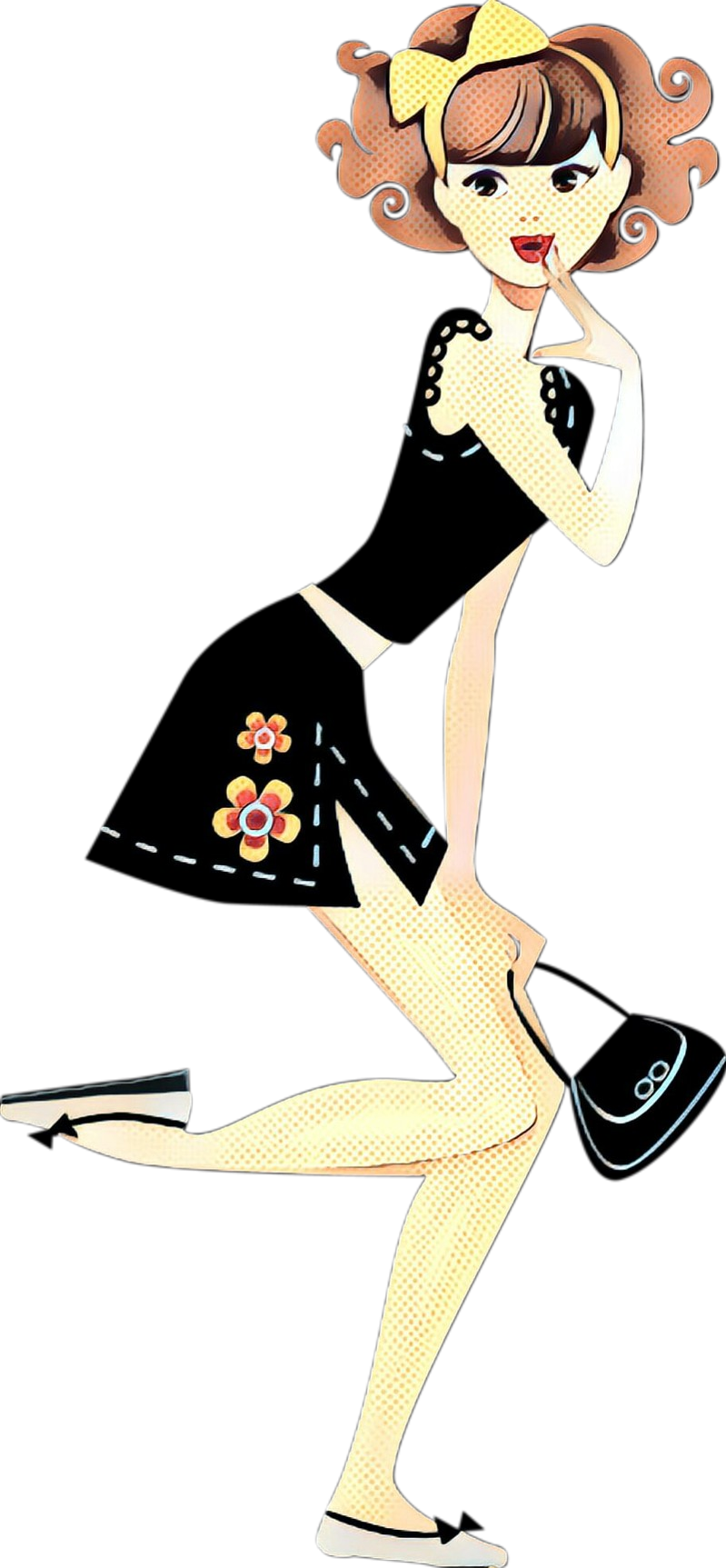 Retro_ Pinup_ Girl_ Vector PNG image
