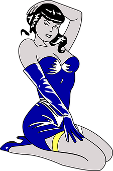 Retro Pinup Illustration PNG image